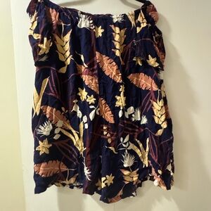 Ava Sky Navy Floral Skirt
